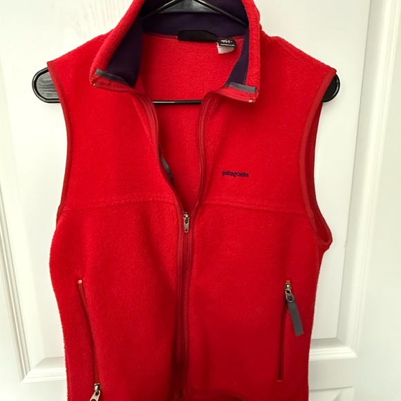 Patagonia Red Fleece Vest Vintage - Picture 2 of 7